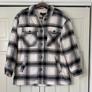 NWT Faux Fur Plaid Jacket by Love Tree